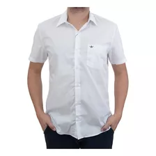 Camisa Masculina Docthos Mc Comfort Tricoline Branca 119069