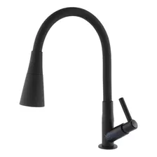 Torneira Para Cozinha Gourmet Plus Black Flexivel 1068 C65 Acabamento Fosco Cor Preto