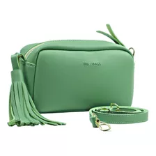 Bolsa Feminina Transversal Design Liso Com Alça De Ombro Cor Verde