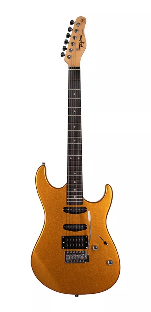 Guitarra Eléctrica Tagima Tw Series Tg-510 De Tilo Metallic Gold Yellow Con Diapasón De Madera Técnica