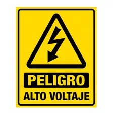 Calcomanía Peligro Alto Voltaje Precaución 12 X 15cm 15 Pzs