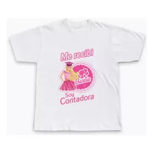 Remera Me Recibi Temática Barbie