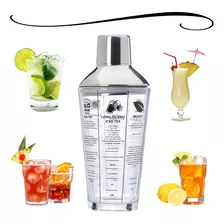 Coqueteleira Drinks Caipirinha 450ml Inox Com Receitas