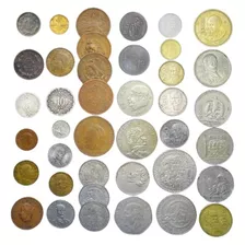 Lote De 50 Monedas Mexicanas Diferentes Incluye Variedades