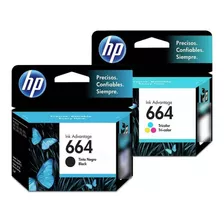 Combo Cartucho Hp Original 664 Negro + Color 3775 3635 213