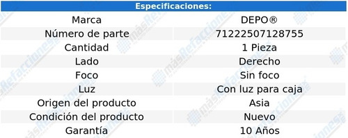 Calavera Der S/foco C/luz P/caja Nissan Titan 04-15 Depo Foto 4