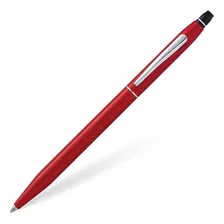 Cross Click Crimson Lacquer Ballpoint Pen With Chrome Appoin