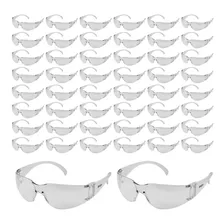 50 Lentes De Proteccion Y Seguridad Mica Transparente