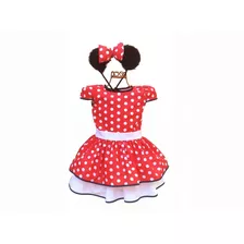 Vestido Fantasia Minnie Saia Dupla