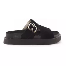 Sandalias Zueco Bajo Dama Mujer 10010 Hebilla Comodo Cshoes