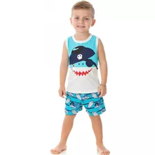 Pijama Infantil Brilha No Escuro Masculino Tubarão 1/3 63429