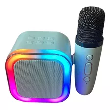 Parlante Con Microfono Inalambrico Bluetooth Karaoke Rgb 