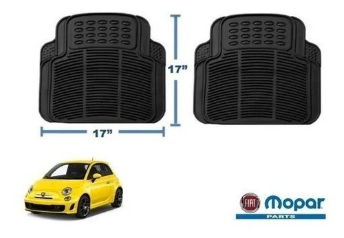 Kit Tapetes 4 Piezas Fiat 500 Turbo 2020 Rubber Black Origin Foto 2