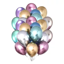 Balão Bexiga Metálico Cromado Várias Cores - N°9 C/ 25 Unid