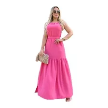 Vestido Elegante Com Fenda Longo