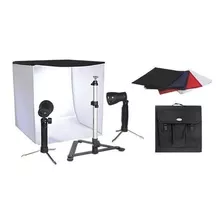 Kit C/ Iluminação Mini Estúdio Fotografico Dobrável 60cm 110