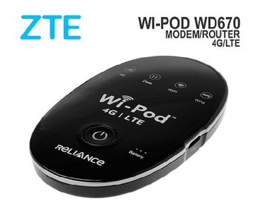 Modem Router Zte WiPod Wd670 4g Lte Digitel Wifi Hotspot