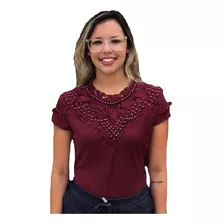 Blusinha Manga Curta Feminina Moda Evangélica Barata Sku:b13