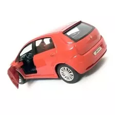 Miniatura Nacionais Fiat Punto Vermelho 11cm Metal Ano 2008