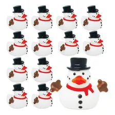 Snowman Rubber Duckies - 12 Pk Holiday Christmas Rubber Duck