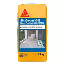 Pegamento Impermeable Sikaceram-203 Blanco Flexible X 25 Kg