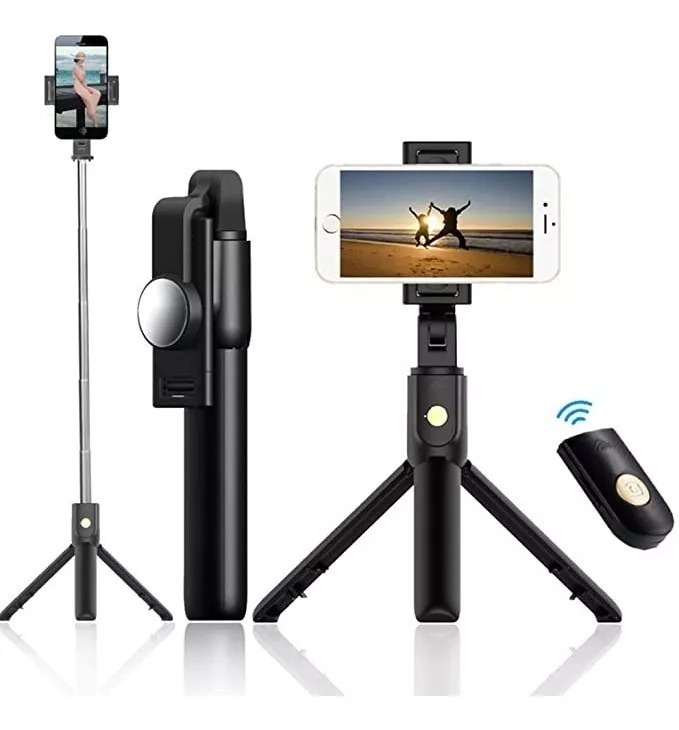Pau De Selfie Bluetooth Tripé K10-s Controle Com Espelho