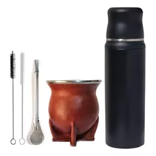 Kit Matero Argentino Yerba Mate + Termo, Bombilla, Mate