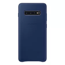 Samsung Galaxy S10 Funda De Cuero Azul Marino