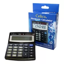 Calculadora Celica Ca-351a Semi Escritorio 10 Digitos Negro