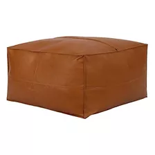 Pouf Rectangular De Hecho Mano Sin Relleno, Reposapiés...