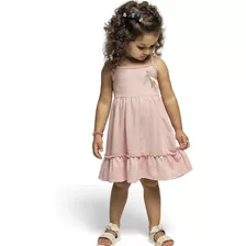 Vestido Infantil Verão Jacquard Xadrez Salmão Kamylus