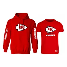 Kit De Sudadera + Playera Mod Kansas City Chiefs Estampado