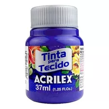 Tinta Para Tela Acrilex Azul Cobalto Mate, 37 Ml