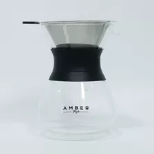 Chemex 400ml Vidrio Y Silicona Con Filtro Acero Inoxidable