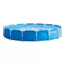 Piscina Estrutural Redondo Intex 28240 Com Capacidade De 11325 Litros De 457cm De Diâmetro Azul