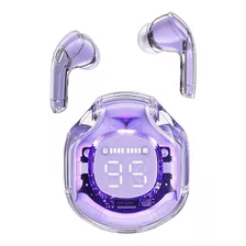 Audífono In-ear Gamer Inalámbrico Acefast T8 Cristal Ipx4 Violeta Con Luz Led