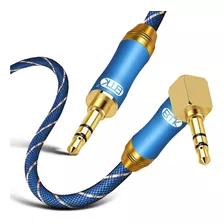 Cable Aux De Audio 3,5mm Macho A Macho Recto | 5m / Azul