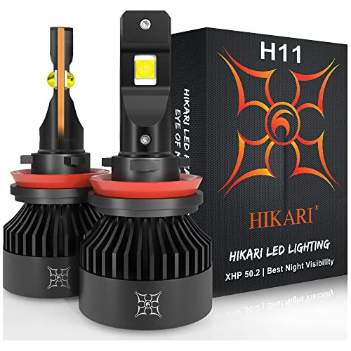 Foto de Hikari Top Xhp50 2 Led H11 Kit De Conversin De Bombil...