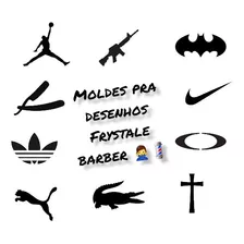 Moldes Pra Fazer Desenhos Cabelo Barbeiro Frystale Gabaritos