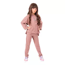 Conjunto Infantil Juvenil Agasalho Feminino Inverno