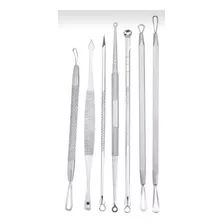 Kit Profissional Removedor Cravos Espinhas Acne Inox 7 Peças