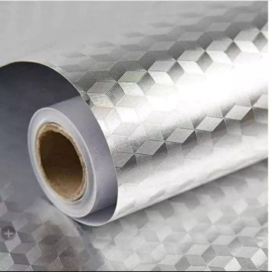Papel Aluminio Adhesivo Antigrasa Liso - 5 Mtrsx60cm