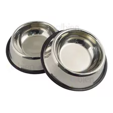 Plato Acero Inoxidable Perros Gatos Comedero Grande 29,5cm