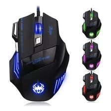 Mouse Gamer : Afunta Zelotes Ergonomico 7200 Dpi Led Optico