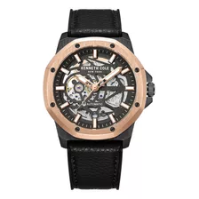 Reloj Hombre Kenneth Cole Kcwgr2232902 New York Color De La Correa Negro Color Del Bisel Rosa Color Del Fondo Negro