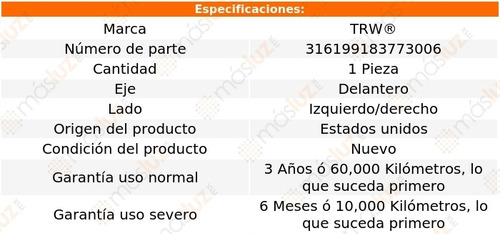 (1)buje Caja Direccin Izquierdo O Derecho Pontiac Fiero 88 Foto 2