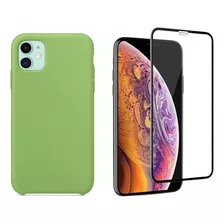 Capa Capinha Silicone Case Para iPhone 12 Mini + Película 3d