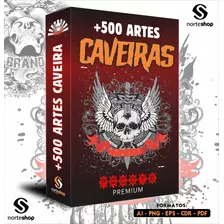 Vetores Caveira + 500 Arte Estampas Sublimação Silk