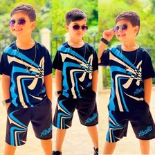 Conjunto Masculino Kit Roupa Infantil 2 Peças Verão Top