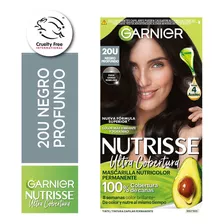 Nutrisse Ultra Cobertura Kit Completo Garnier Coloración Permanente Tono 20u Negro Profundo